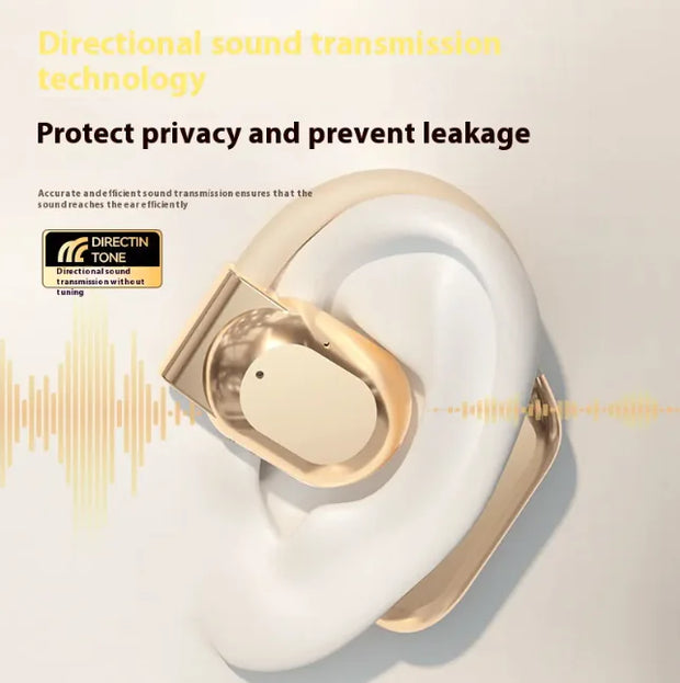 Open-Ear Bluetooth Wireless Headset with Ear Hook, Long Battery Life